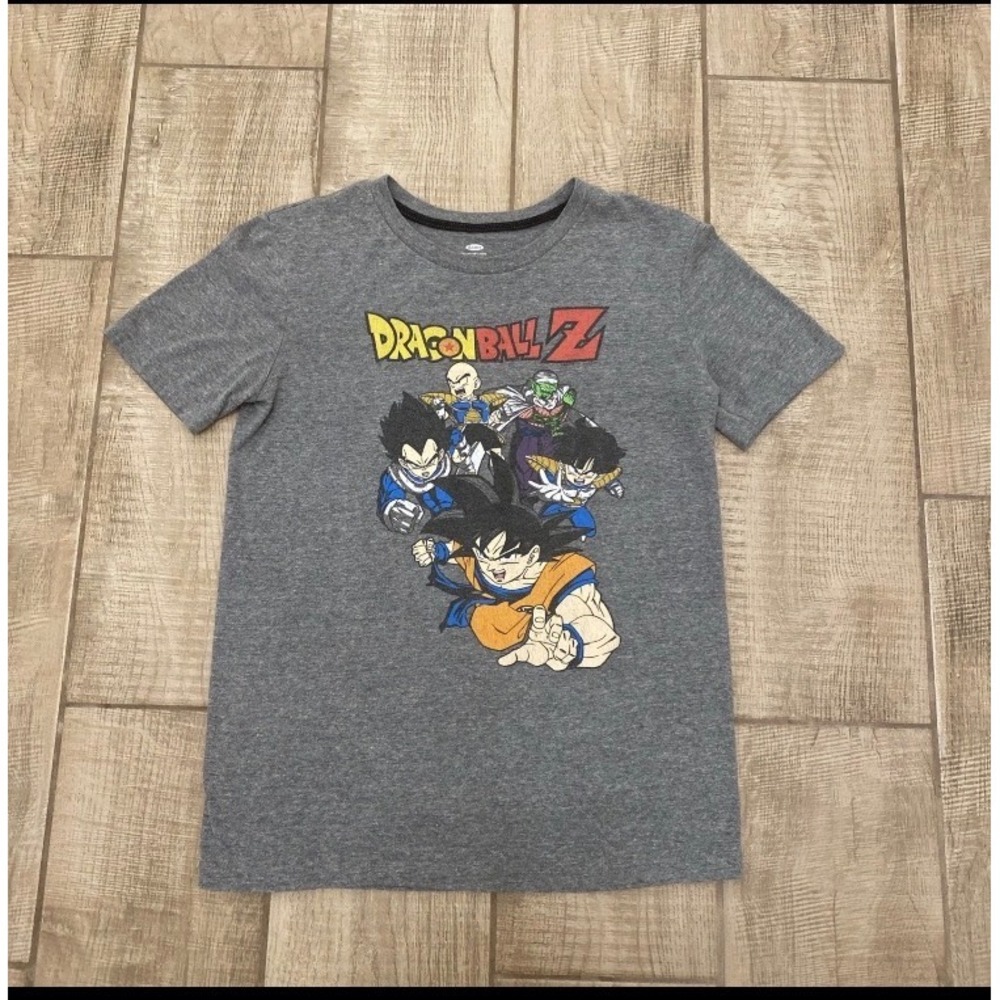 Dragon Ball Z Tee Old Navy Teen XL Heather Gray Anime Cartoon Graphic Geek Shirt